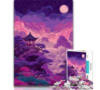 Japanese Temples 1000 Piece Jigsaw Puzzles for Teenagers,Challenging Game Gifts for Is Ideal As A Gift for The Whole Family (38x26cm)