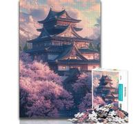 Japanese Temples Jigsaws 1000 Pieces for Adults,Staycation Kill Time Every Piece Is Unique - Challenging Family Fun Game (38x26cm)