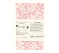 Japanese Tenugui Towel, 34.64"L x 12.99"W,Cherry Blossoms, Pink on White | Made in Japan, Sakura, Fray Prevention Finish, Reusable & Sustainable, Softens with Every Wash, Gift Wrapping, 100% Cotton