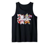 Japanese Thai Roots Japan Thailand Flag Japanese Heritage Tank Top