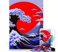 Japanese The Great Wave 1000 Piece Jigsaw Puzzles for Teenagers Brain Think Snug Connection Real Challenge Christmas Idea (50x75cm)