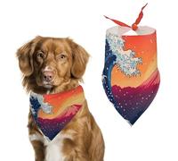 Japanese The Great Wave Fuji Mount Pet Bandana Dogs Triangle Scarf Cats Handkerchief Puppy Costume