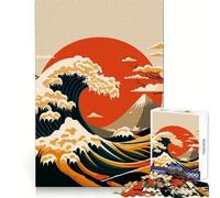 Japanese The Great Wave Jigsaw Puzzle 1000 Piece for Adults Tension Relief FreeTime Game Playful Challenge (50x75cm)