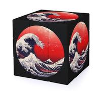 Japanese The Great Wave Sun 3-D Puzzles Magic Twist Cube