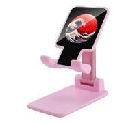 Japanese The Great Wave Sun Folding Cell Phone Stand for Desk Adjustable Height Portable Cellphone Cradle for Office
