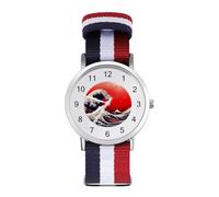 Japanese The Great Wave Sun Wrist Watches with Scale for Men Women Casual Braided Strap Easy Reader for Work Workout