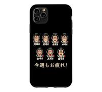 Japanese Theater Faces Weekly Drama Workweek Kanji Souvenir Case for iPhone 11 Pro Max