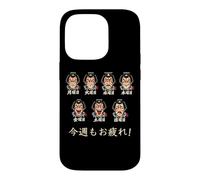 Japanese Theater Faces Weekly Drama Workweek Kanji Souvenir Case for iPhone 14 Pro
