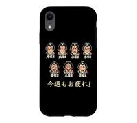 Japanese Theater Faces Weekly Drama Workweek Kanji Souvenir Case for iPhone XR