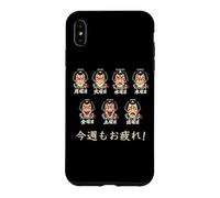Japanese Theater Faces Weekly Drama Workweek Kanji Souvenir Case for iPhone XS Max