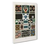 Japanese Themed Patterns by Albert Racinet Canvas Print | Gallery Wrapped 30mm Frame Wall Art | 30x20 inches | Ready to Hang | Asian Picture | Living Room Bedroom Lounge Office