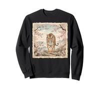 Japanese Tiger Cherry Blossom Tree Vintage Sakura Flower Sweatshirt