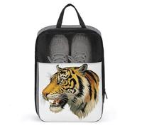 Japanese Tiger Head 1950s Shoe Bag for Travel Daily Use Anti-dust Storage Carrier Golf Shoe Pouch