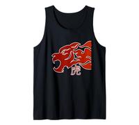 Japanese Tiger Red Flame Design for Men Year of The Tiger Tank Top