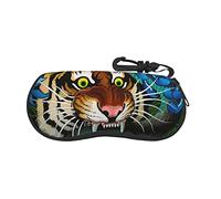 Japanese Tiger Snake Waterfall Ultra Light glasses case, Porteble Travel Slip in Eyeglasses Bag Sunglasses Pouch Holder with Belt Clip