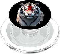 Japanese Tiger Spirit - Rising Sun Wildlife Art PopSockets PopGrip for MagSafe