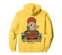 Japanese Tokyo Noodle Bowl Retro The Hungry Puffer Ramen Pullover Hoodie