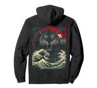Japanese Tokyo Tiger Great Wave off Kanagawa BACK Pullover Hoodie