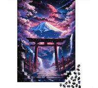 Japanese Torii Gate 1000 Piece Jigsaw Puzzle for Adults Snowy Mountain View Puzzle Game for Family Relaxation and Decor 70x50cm/1000pcs