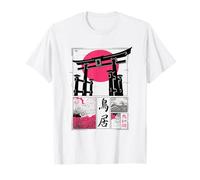 Japanese Torii Gate in 80's 90's Retro Vaporwave Harajuku T-Shirt