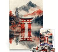 Japanese Torii Gate in Misty Landscape Jigsaw Puzzles for Adults 1000 Piece Enjoyable Game Firm Joint Family Enjoyable Santa Present (50x75cm)