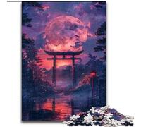 Japanese Torii Gate Jigsaw Puzzles for Teenagers 1000 Piece Puzzle, Challenging Game Toys Every Piece Is Unique - Challenging Family Fun Game (26x38cm)