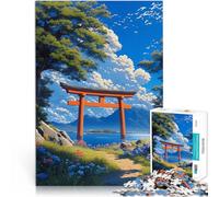 Japanese Torii Gate LandscapeAdult Jigsaw Puzzles 1000 Pieces Game Toys Parent-child interaction 38x26cm