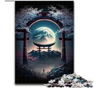 Japanese Torii Gate Puzzles for Adults Teens 1000 Pieces, Family Activity with Matching Poster And Trivia Sheet for Age 14+ (50x75cm)