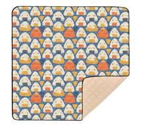 Japanese Tradition Sushi Cute Large Stylish Baby Playmat for Floor Washable Tummy Time Activity Mat for Babies Infants Toddlers, 50'' x 50''