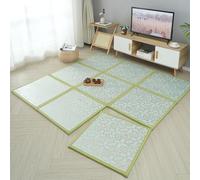 Japanese Traditional Foldable Mattress - Natural Rattan Breathable Summer Sleeping Mat for Guest Room Meditation Space Living Room Bedroom Playroom (G 120 * 180cm/47.2")