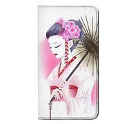 Japanese Traditional Geisha Kimono PU Leather Flip Case Cover For OnePlus 7 Pro