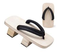 Japanese Traditional Geta Summer Women Slipper Wooden Clogs Thick Bottom Platform Sandals Two-Teeth Japanese Sandals High Heel