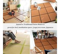 Japanese Traditional Mattress NonSlip Rattan Floor Mat Breathable & Comfortable Ideal for Living Room & Bedroom 60x120CM A02