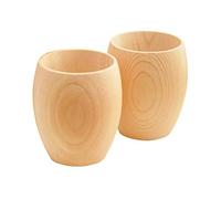 Japanese Traditional Wooden Sake Cups, Set of 2, Handmade in Japan, Made of Hinoki Japanese Cypress