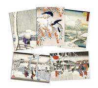 Japanese Ukiyo-e Art Large Greeting Cards - A5 Christmas Card Mix with Envelopes (Pack Set of 5 Cards #2)
