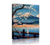 Japanese Ukiyo-E Poster Prints Fuji Canvas Wall Art Ready to Hang 50x70cm