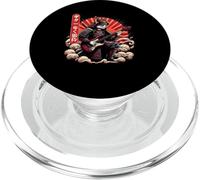 Japanese Ukiyo-E Samurai Cat Playing The Electric Guitar PopSockets PopGrip for MagSafe