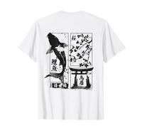 Japanese Ukyio-e Sumi-e Koi Fish Cherry Blossom Torii Japan T-Shirt