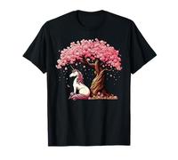 Japanese Unicorn Cherry Blossom Kawaii Sakura Art T-Shirt