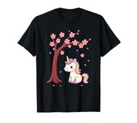 Japanese Unicorn Cherry Blossom Sakura Manga Culture T-Shirt