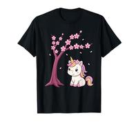 Japanese Unicorn Kawaii Cherry Blossom Sakura Anime T-Shirt