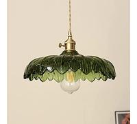 Japanese Vintage Brass Glass Pendant Light Vintage Industrial Glass Chandelier, With Green Glass Brass Finish, Suitable For Living Room, Dining Room, Bedroom, Kitchen Island, Bar Counter Interesting