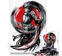 Japanese Vintage Samurai Adults 1000 Piece Jigsaw Puzzle Brain Think Bright Detail Real Challenge Room Accent (38x52cm)