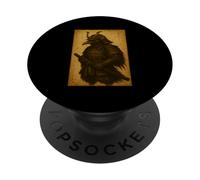 Japanese Vintage Samurai Crow Anime Warrior Fighter Ukiyo-e PopSockets Adhesive PopGrip