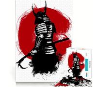 Japanese Vintage Samurai Jigsaw Puzzles 1000 Pieces for Teenagers Logic Boost Snug Joint Home Fun Premium Gift (38x52cm)