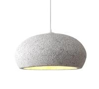 Japanese Wabi-Sabi Style Resin Pendant Light Modern Kitchen Island Ceiling Hanging Lamps Creative Concrete Polystyrene Shade Kitchen Island Bar Chaner with E27 Base for Restaurants(Yello