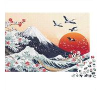 Japanese Wall Art Prints Jigsaw Puzzle for Adults, 1000 Pieces, 70x50cm/1000pcs; White Card with A Low-dust Finish; A Calm After-work Activity