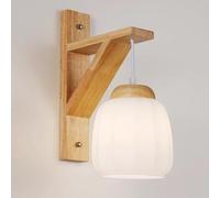 Japanese Wall Sconce, Indoor Bedside Bedroom Wall Lamp Fixture, Simple Chinese - - Glass Shade Wall Mount Light, Compatible with Living Room Aisle Long LED Lights,
