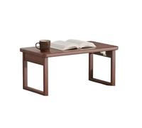 Japanese Walnut Folding Coffee Table - Low Dining Table for Floor Seating Small Sofa Side Desk Ideal for Living Room & Tea Room (35.4x19.7x17.7in)