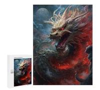 Japanese Warlord Dragon, 500 PCS Displayable Picture Puzzle, Festive Gift for Adults, with A Decorative Finished Picture